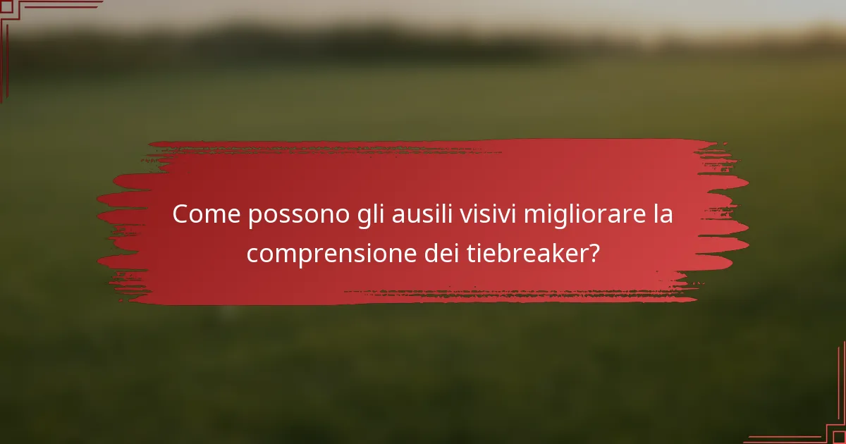 Come possono gli ausili visivi migliorare la comprensione dei tiebreaker?